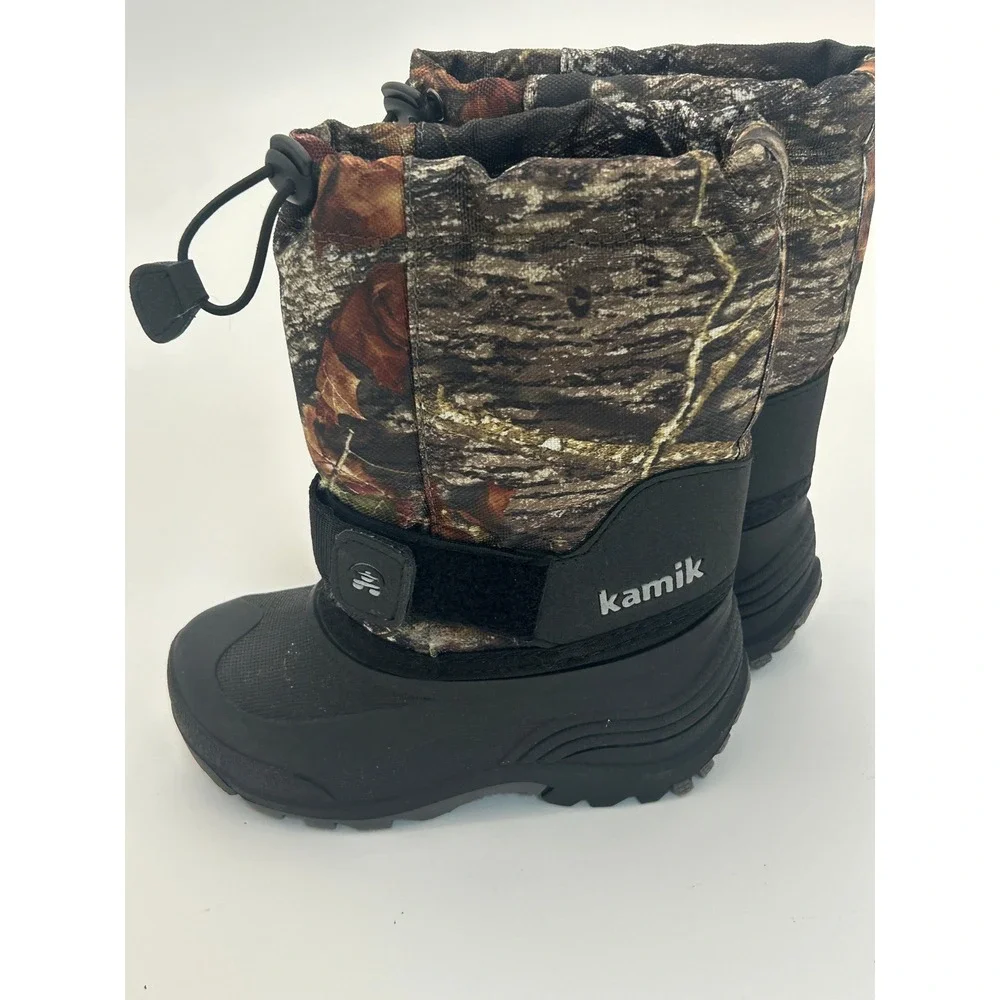 Kamik Kids Rocket Mossy‎ Oak Insulated Winter Snow Boots Camo Size 10 Ski